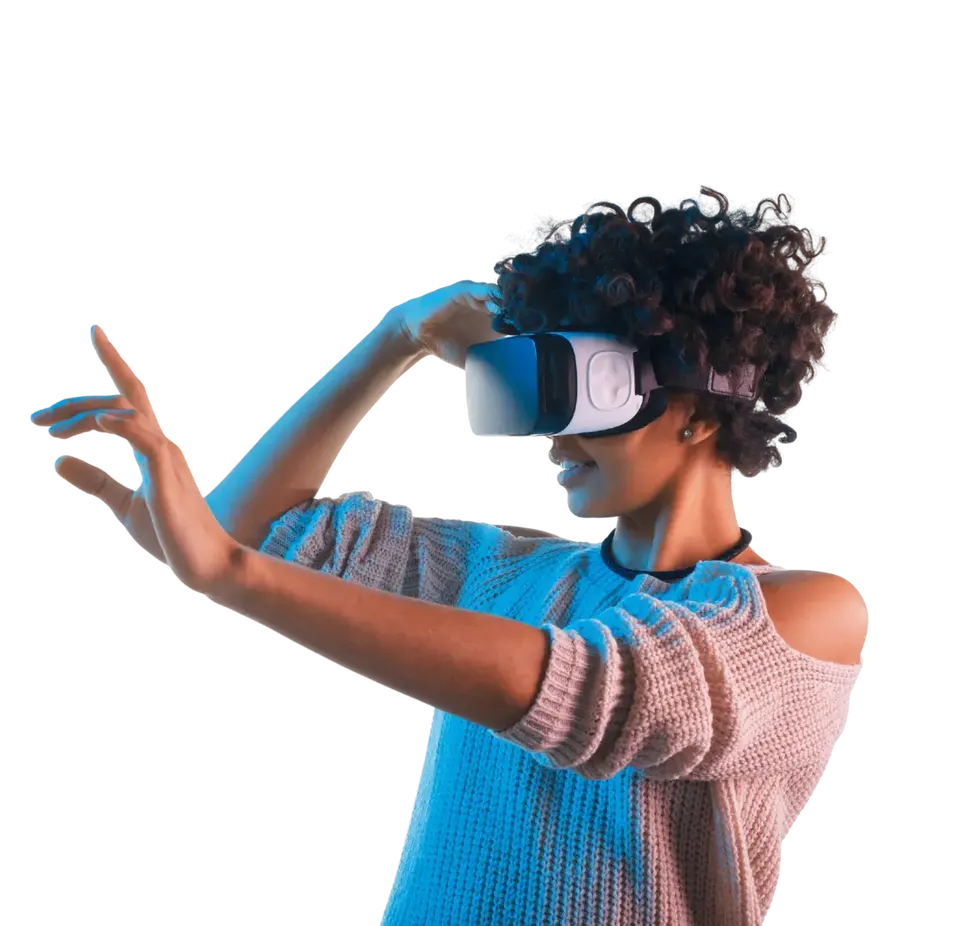 Person nutzt ein XR-Headset für virtuelle Schweißausbildung